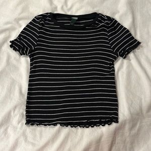 Wild Fable (Target) Lettuce Trimmed Striped Tee
